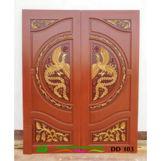 ประตูไม้สักบานคู่ รหัส DD103